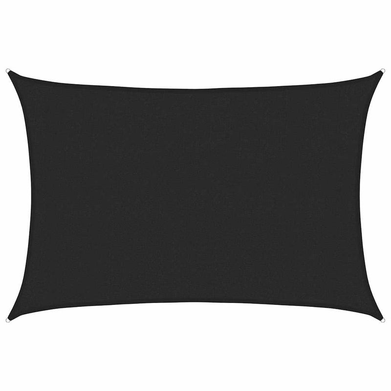 Pânză parasolar, negru, 3x4 m, HDPE, 160 g/m²