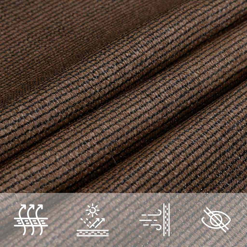 Pânză parasolar, maro, 2x4 m, HDPE, 160 g/m²