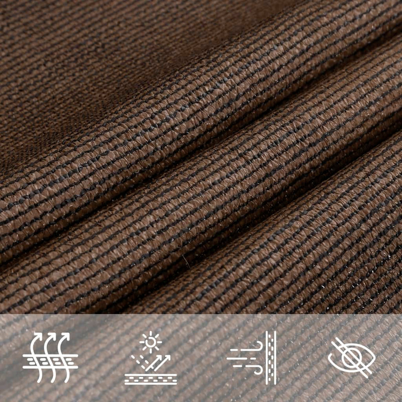 Pânză parasolar, maro, 5x6 m, HDPE, 160 g/m²