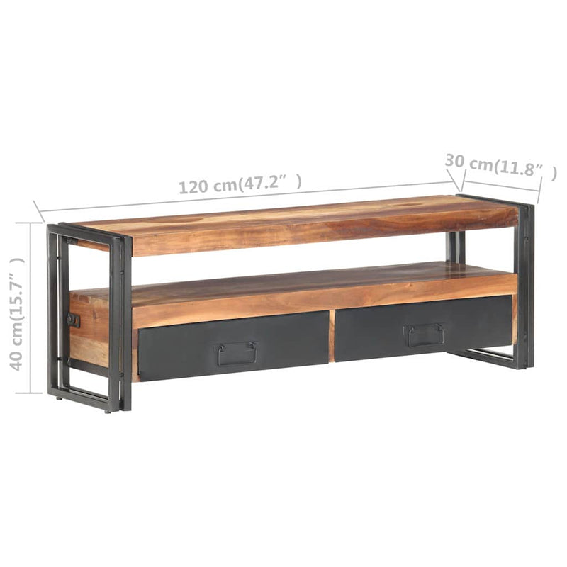 Dulap TV, 120x30x40 cm, lemn masiv