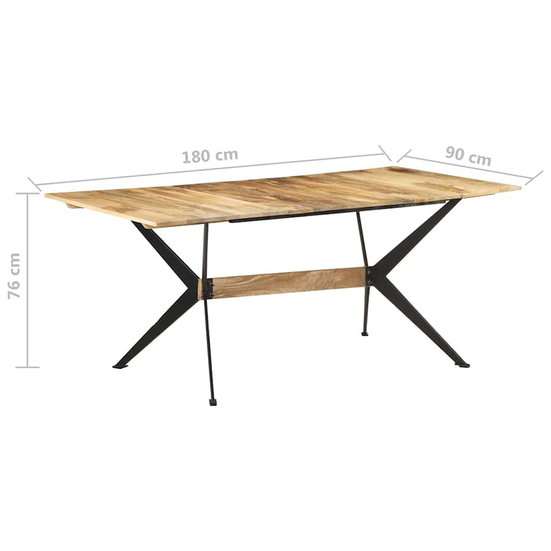 Masă de bucătărie, 180x90x76 cm, lemn masiv de mango