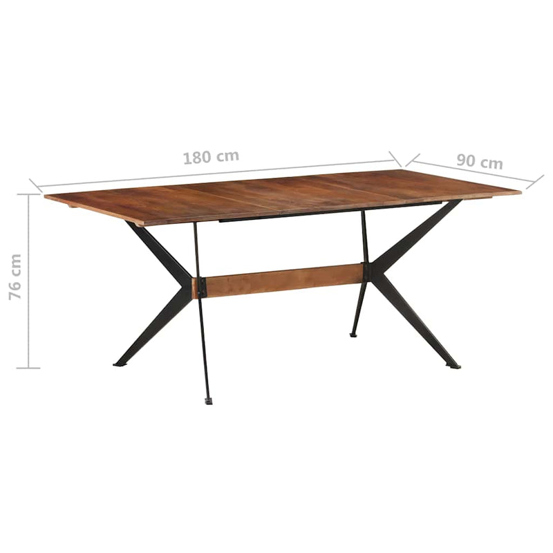 Masă de bucătărie, 180x90x76 cm, lemn masiv de mango