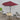 Umbrelă de balcon tijă aluminiu bordo 270x144x222 cm semirotund