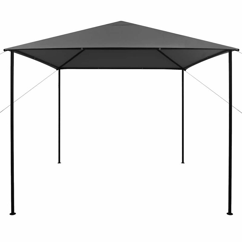 Pavilion, antracit, 3 x 3 m, material textil și oțel, 180 g/m²