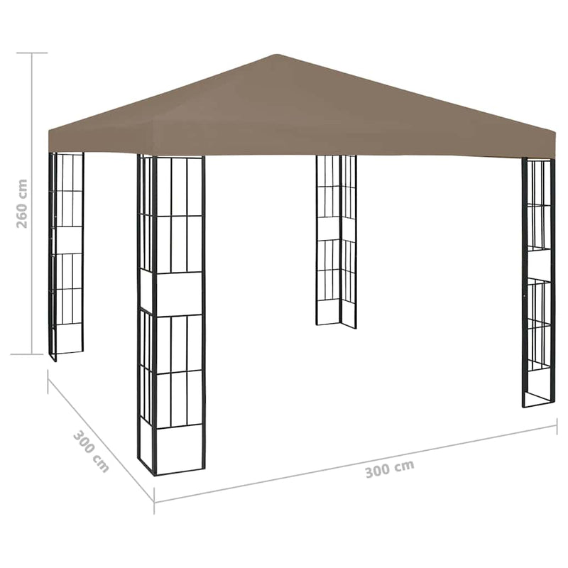 Pavilion, gri taupe, 3 x 3 m