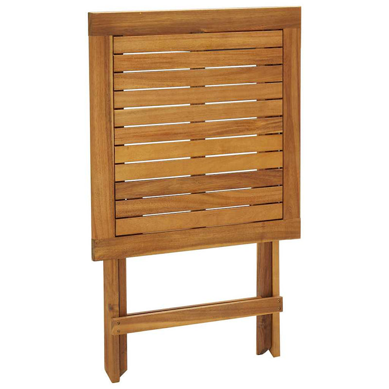 Set de bistro pliabil, 3 piese, cu perne, lemn masiv de acacia