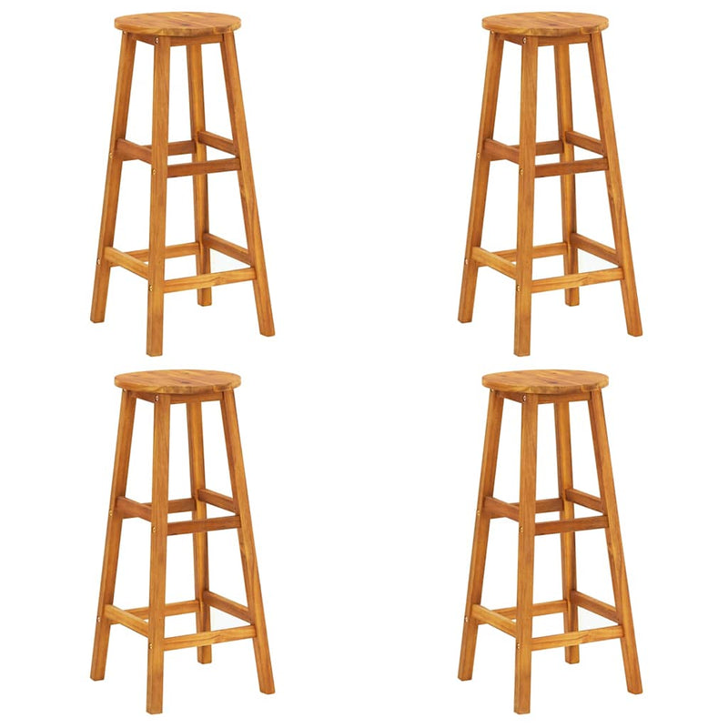 Taburete de bar, 4 buc., lemn masiv de acacia