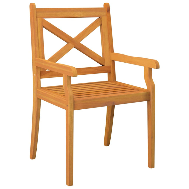 Scaune de exterior, 2 buc., lemn masiv de acacia