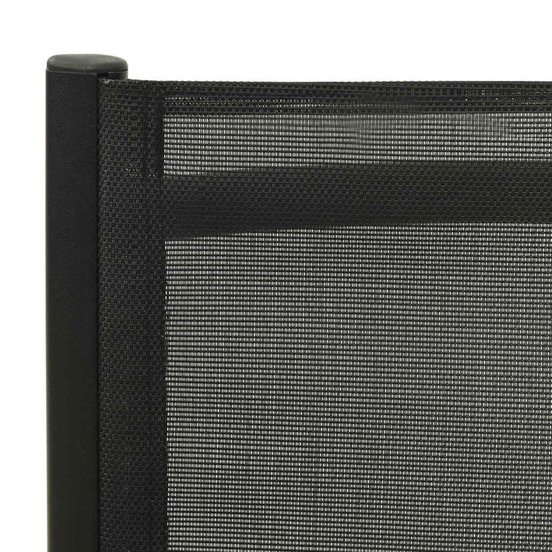 Scaune pliante 2 buc. Textilenă și aluminiu negru