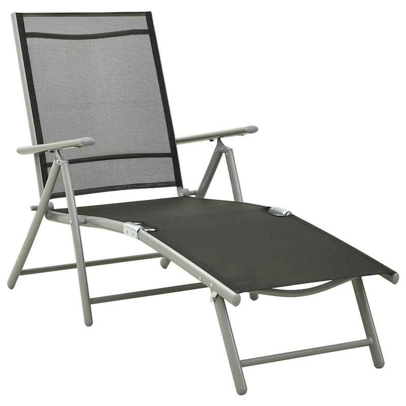 Set mobilier de grădină, 3 piese, argintiu, textilenă&aluminiu