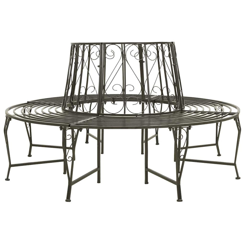 Bancă de copac pentru grădină, 160 cm, oțel