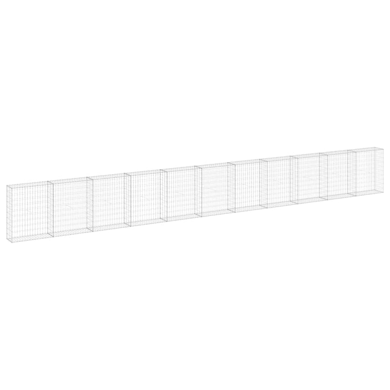 Perete gabion cu capace, 900 x 30 x 100 cm, oțel galvanizat