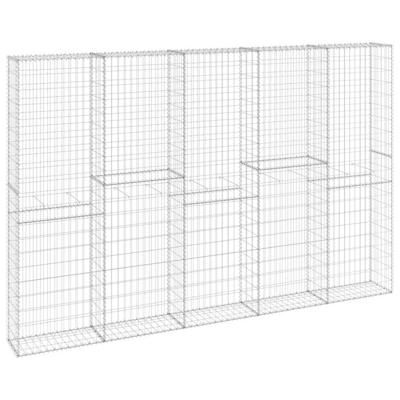 Perete gabion cu capace, 300 x 30 x 200 cm, oțel galvanizat
