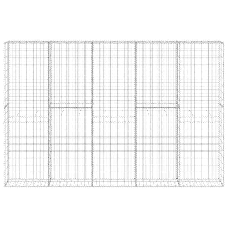 Perete gabion cu capace, 300 x 30 x 200 cm, oțel galvanizat