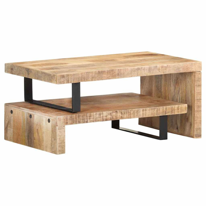 Set măsuțe de cafea, 2 piese, lemn masiv de mango