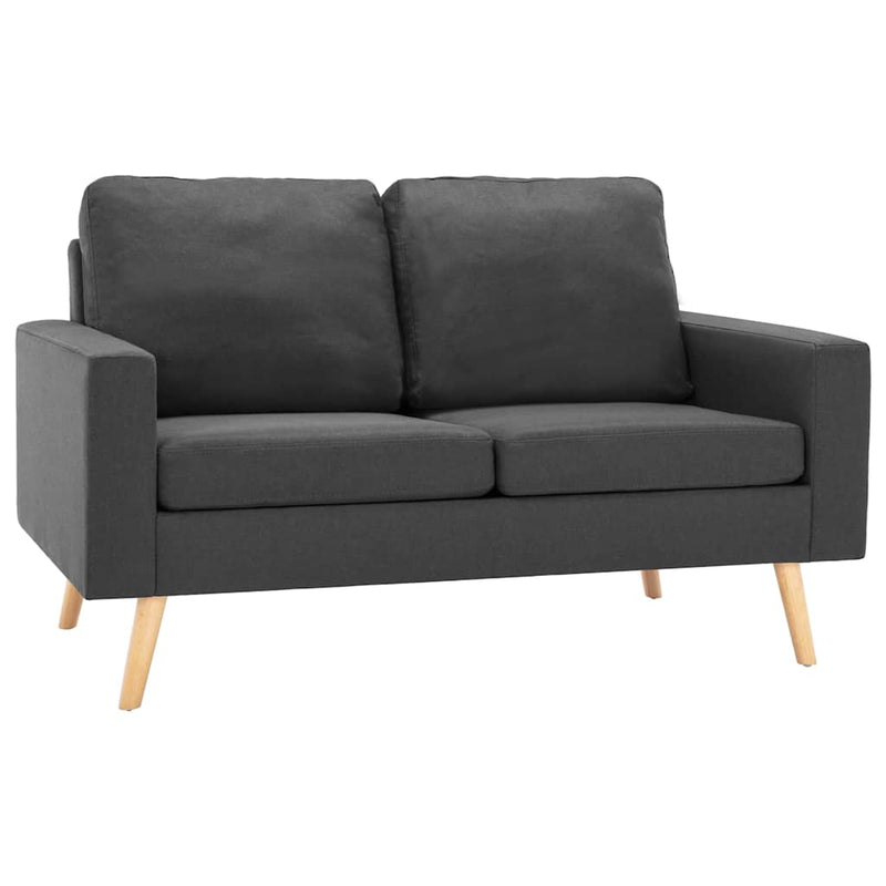 Set de canapele, 2 piese, gri închis, material textil