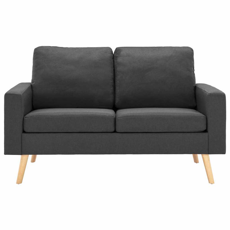 Set de canapele, 2 piese, gri închis, material textil