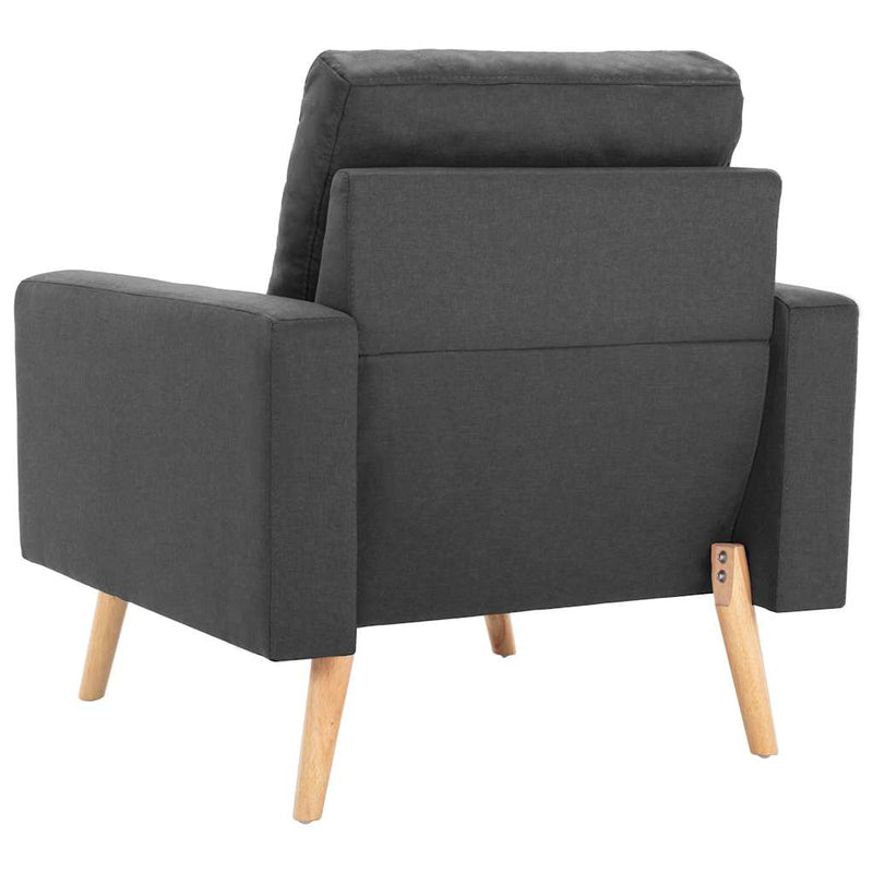 Set de canapele, 2 piese, gri închis, material textil