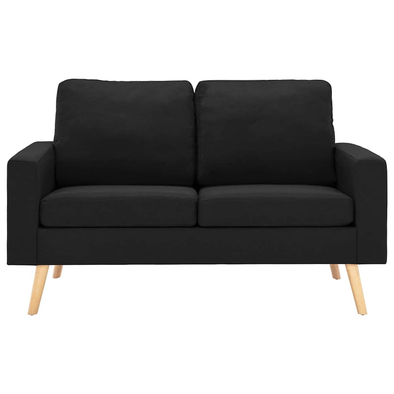 Set de canapele, 2 piese, negru, material textil