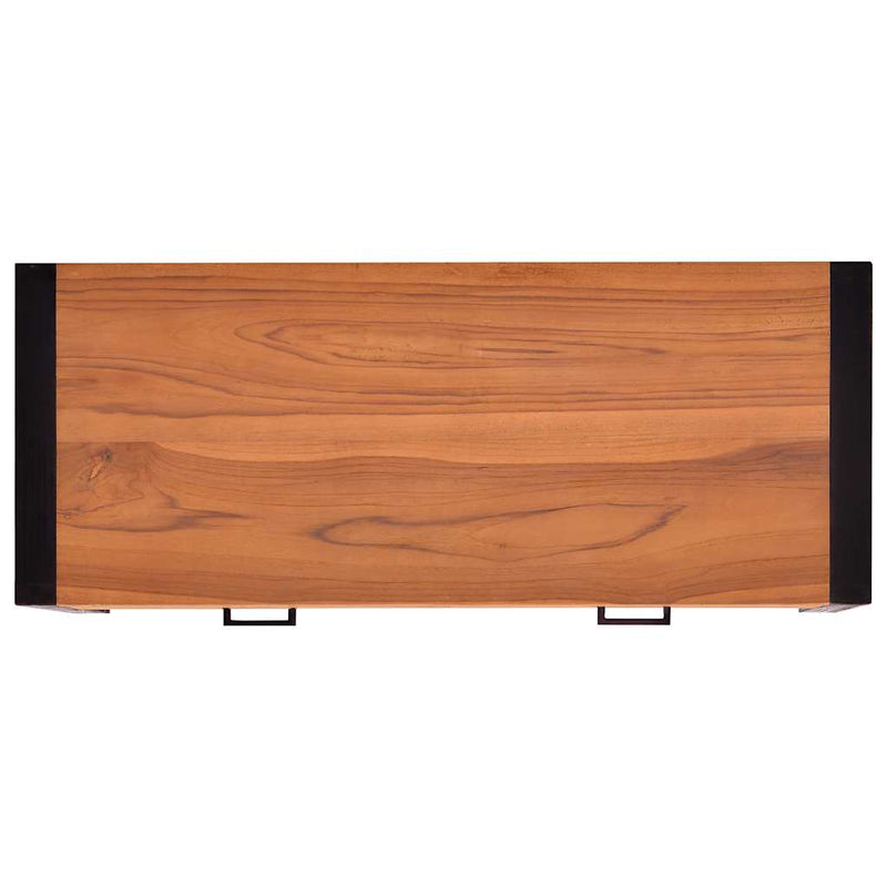 Birou cu 2 sertare, 100x40x75 cm, lemn de tec