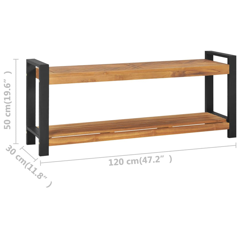 Bancă, 120 cm, lemn masiv de tec