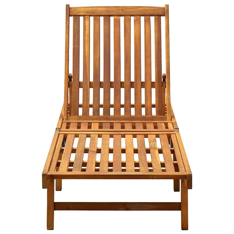 Șezlong de plajă, lemn masiv de acacia