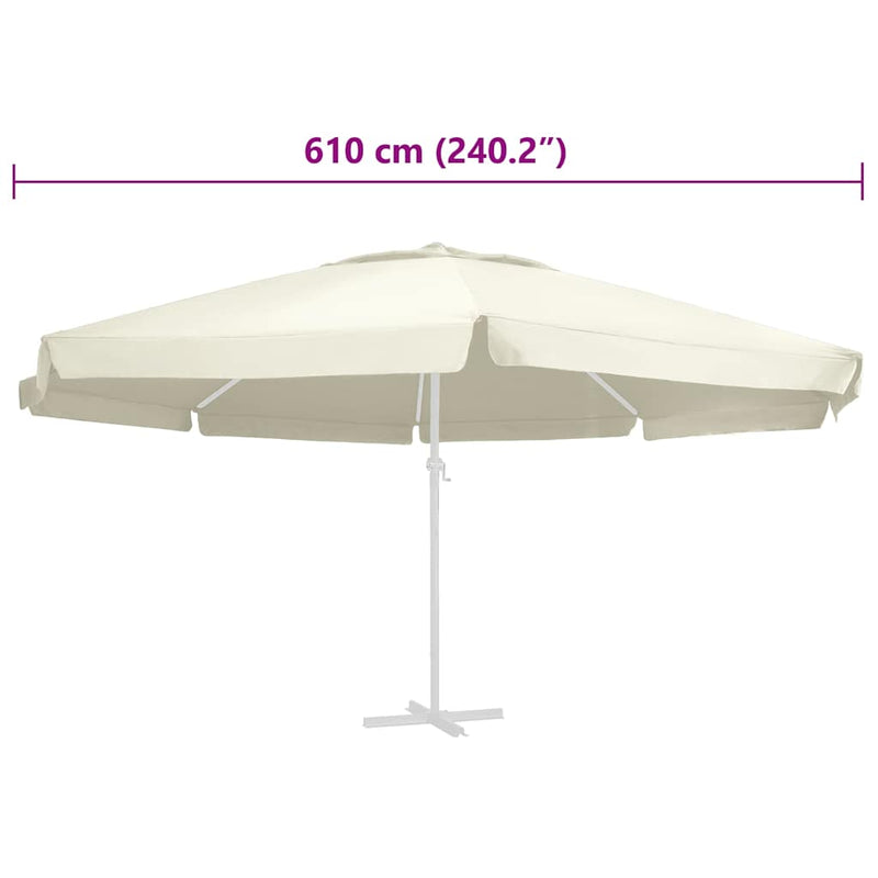 Pânză de schimb umbrelă de soare de grădină nisipiu 610 cm