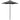 Umbrelă de soare cu lumini LED, antracit, 200x211 cm, aluminiu