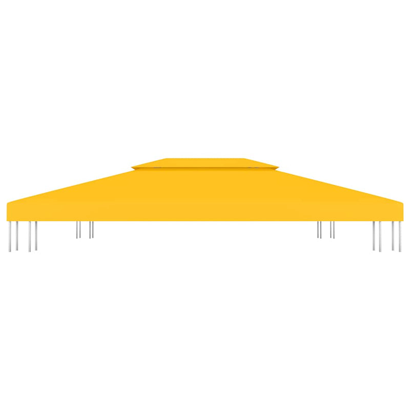 Acoperiș de pavilion cu 2 niveluri, galben, 4x3 m, 310 g/m²