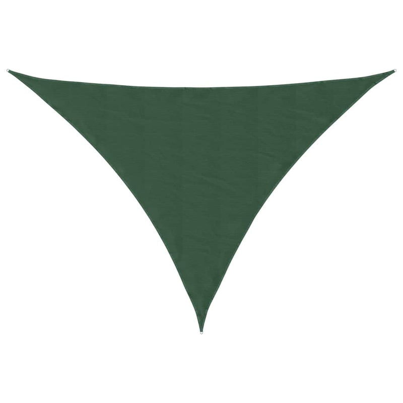 Parasolar, verde, 2,5x2,5x3,5 m, țesătură oxford, triunghiular