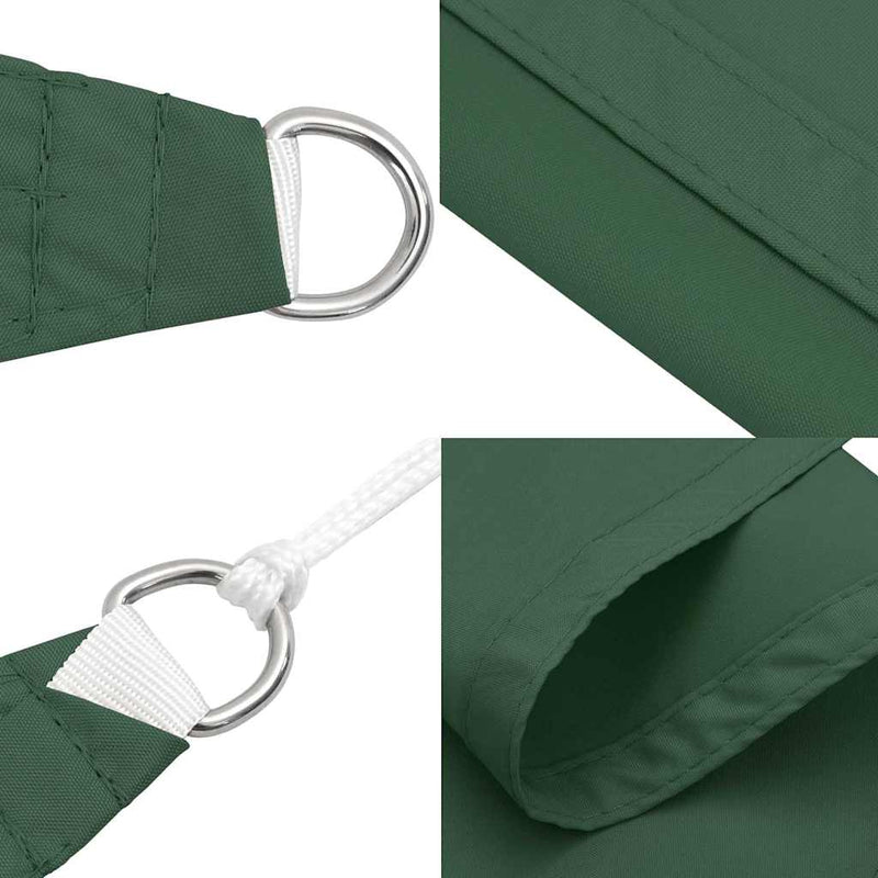 Parasolar, verde, 2,5x2,5x3,5 m, țesătură oxford, triunghiular
