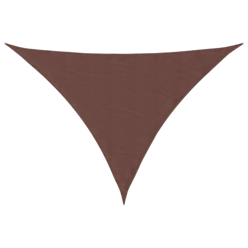 Parasolar, maro, 3x4x5 m, țesătură oxford, triunghiular