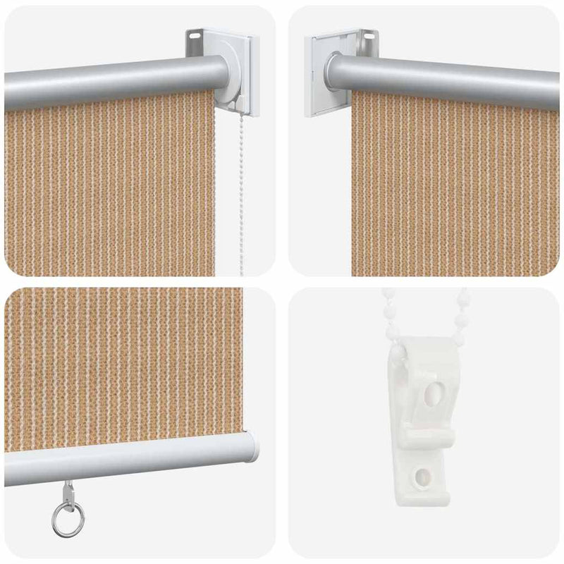 Jaluzea tip rulou de exterior 65 (l) x 140 (î) cm, bej