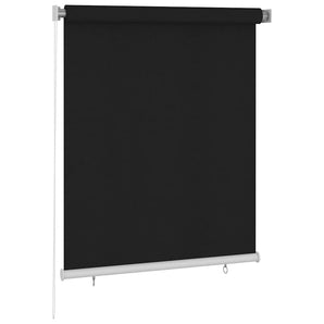 Jaluzea tip rulou de exterior 125 (l) x 140 (î) cm, neagră