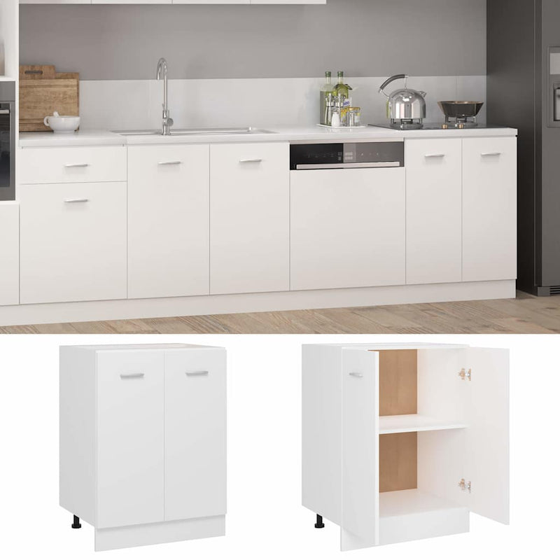 Dulap inferior “Lyon”, alb, 60 x 46 x 81,5 cm, lemn prelucrat