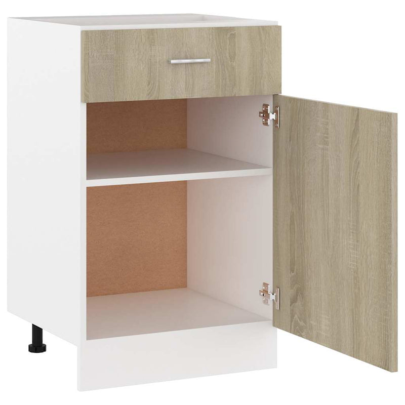Dulap inferior cu sertar “Lyon”, stejar Sonoma, 50x46x81,5 cm