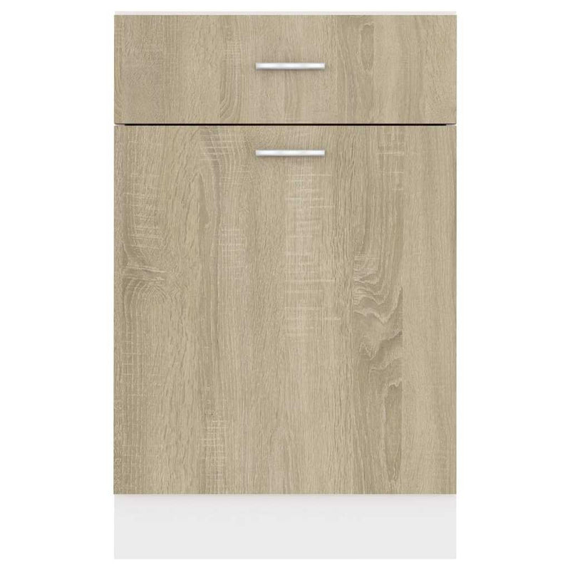 Dulap inferior cu sertar “Lyon”, stejar Sonoma, 50x46x81,5 cm