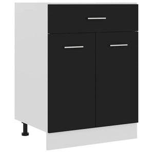 Dulap inferior cu sertar “Lyon”, negru, 60x46x81,5 cm