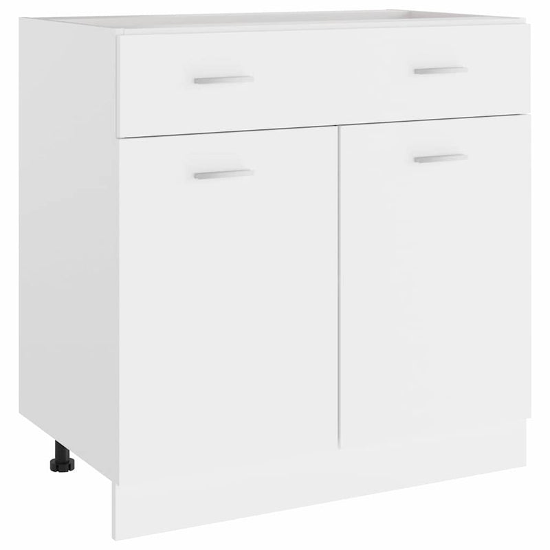Dulap inferior cu sertar “Lyon”, alb, 80x46x81,5 cm