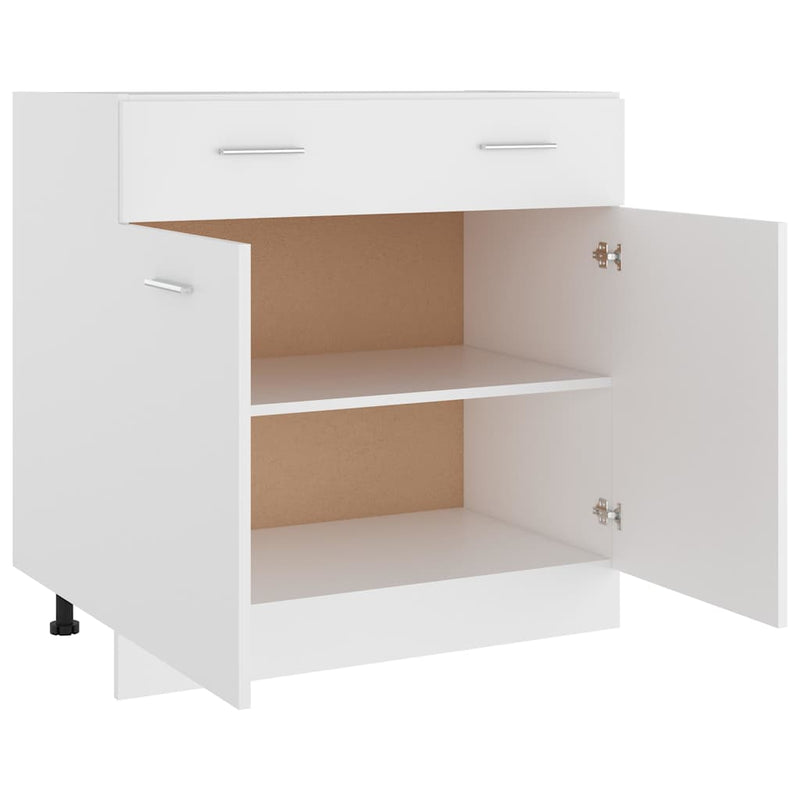 Dulap inferior cu sertar “Lyon”, alb, 80x46x81,5 cm