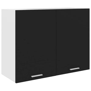 Dulap suspendat “Lyon”, negru, 80 x 31 x 60 cm, lemn prelucrat