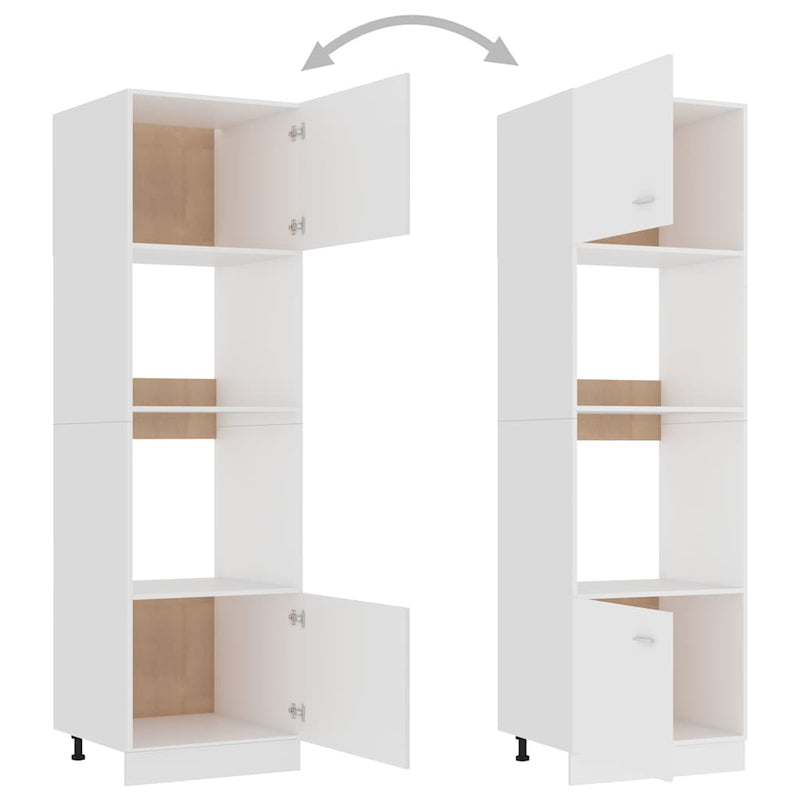 Dulap cuptor microunde “Lyon”, alb, 60 x 57 x 207 cm