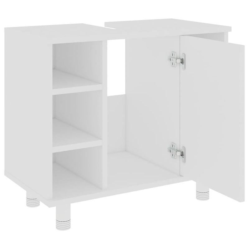 Dulap de baie, alb, 60x32x53,5 cm, lemn prelucrat