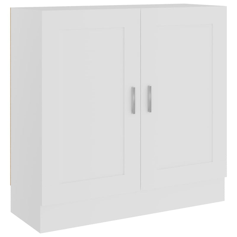 Bibliotecă, alb, 82,5x30,5x80 cm, lemn prelucrat