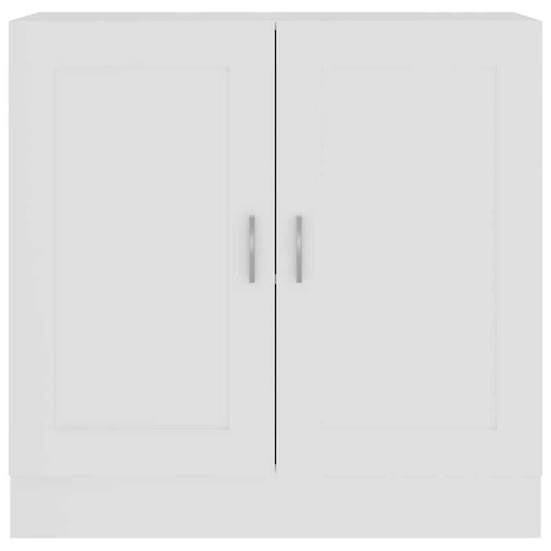 Bibliotecă, alb, 82,5x30,5x80 cm, lemn prelucrat