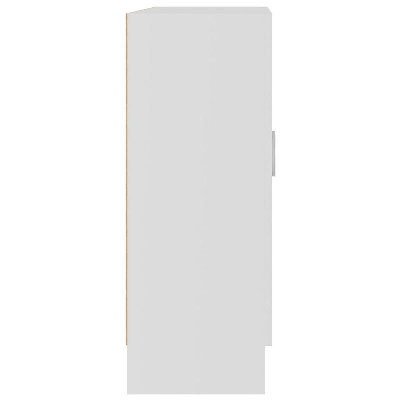 Bibliotecă, alb, 82,5x30,5x80 cm, lemn prelucrat