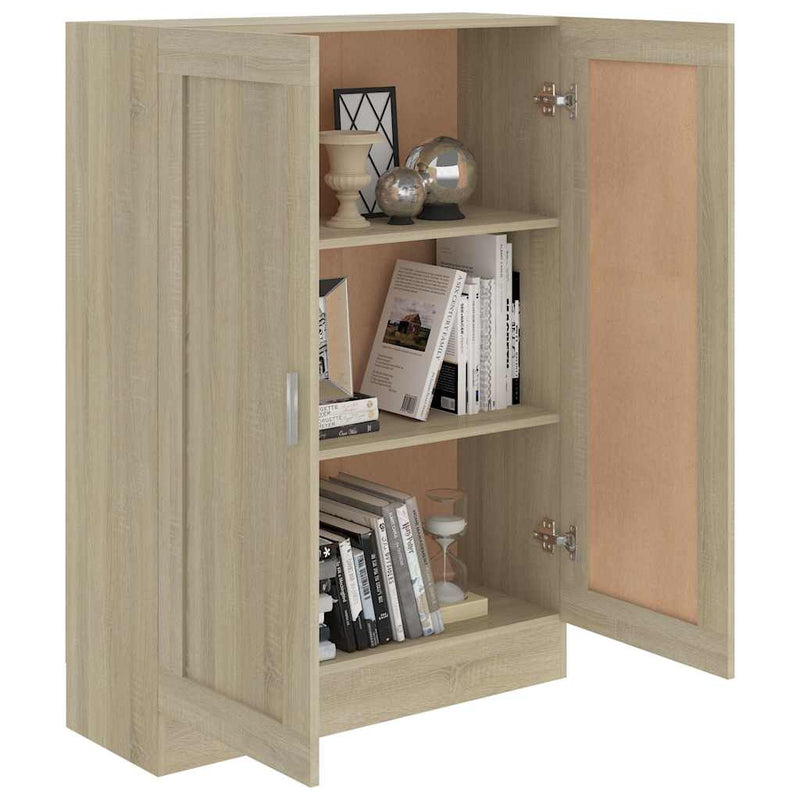 Bibliotecă, stejar sonoma, 82,5 x 30,5 x 115 cm, lemn prelucrat