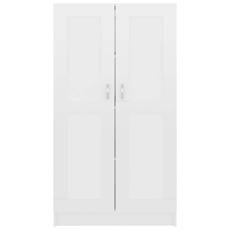 Bibliotecă, alb extralucios, 82,5x30,5x150 cm, lemn prelucrat