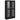 Dulap cu vitrină, negru, 82,5x30,5x150 cm, lemn prelucrat