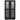 Dulap cu vitrină, negru, 82,5x30,5x150 cm, lemn prelucrat